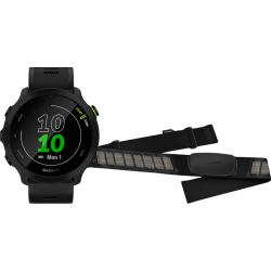 Garmin Forerunner 55 Zwart + Garmin HRM-DUAL Hartslagmeter Borstband Zwart